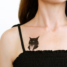 B/W Fancy Cat Tattoo