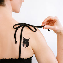 B/W Fancy Cat Tattoo