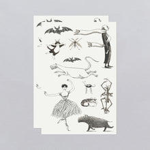 Gorey’s Creatures & Figures Tattoo Sheet
