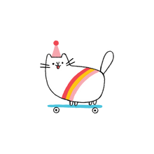 Skateboard Kitty Tattoo