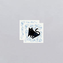 Blue Garden Kitty Tattoo