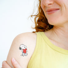 Snoopy Heart Hug Tattoo