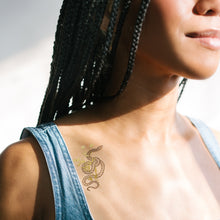 Twisty Snake Flwrs Tattoo