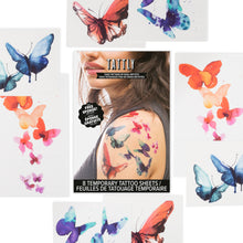 Watercolor Butterflies Tattoo Set