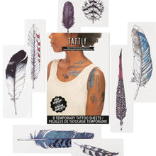 Watercolor Feather Tattoo Set