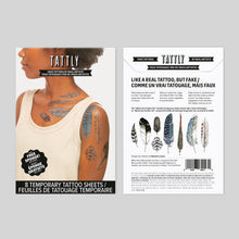 Watercolor Feather Tattoo Set