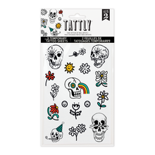 Bones & Flowers Tattoo Sheet