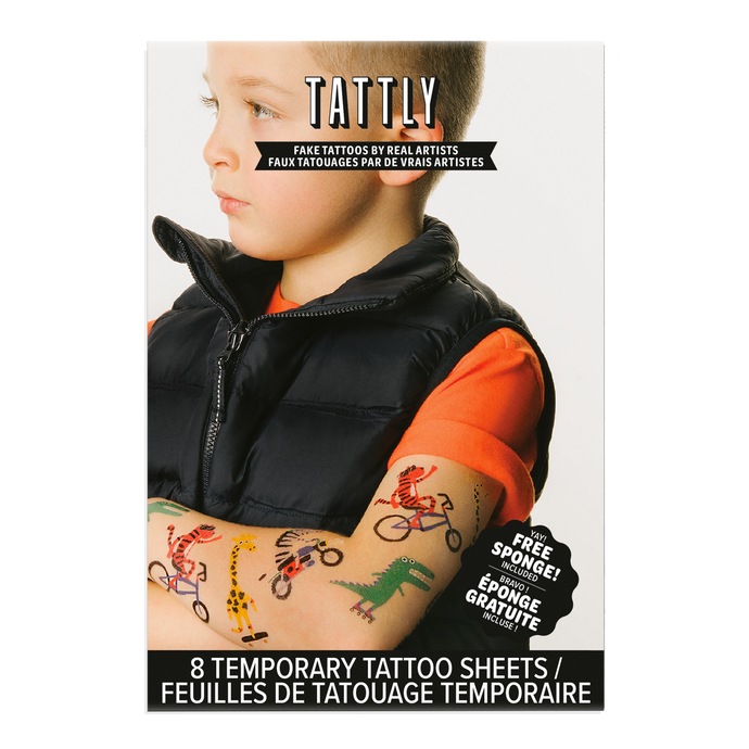 The Go Go Animals Tattoo Set