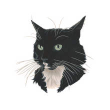 B/W Fancy Cat Tattoo