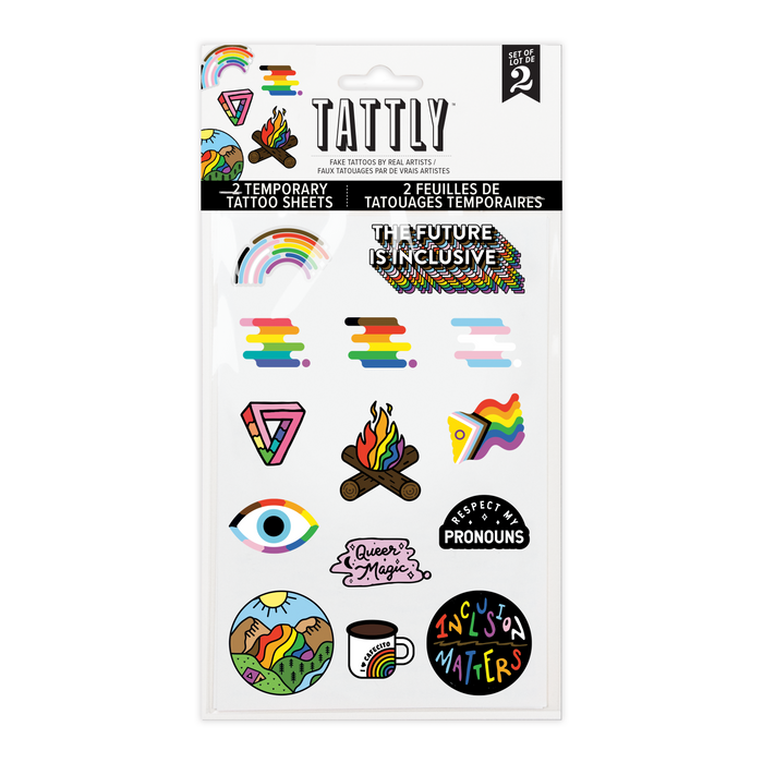 Inclusive Pride Tattoo Sheet