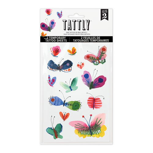 Butterfly Frenzy Tattoo Sheet