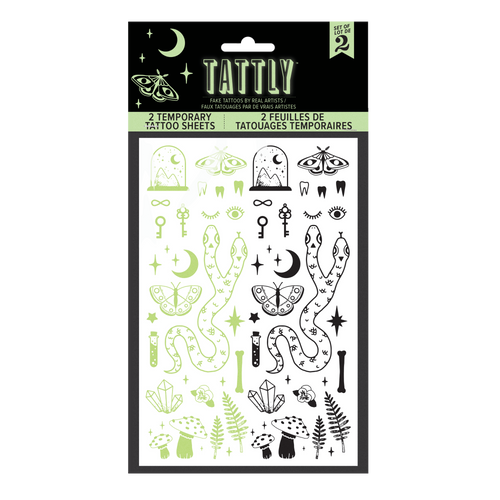 The Curiosities Tattoo Sheet (Glow-in-the-Dark)