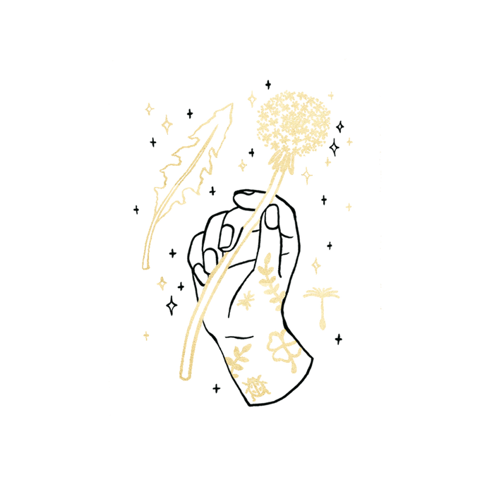 Dandelion Hand Tattoo