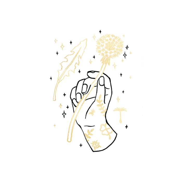 Dandelion Hand Tattoo