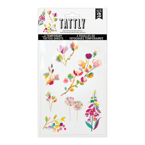Layered Flora Tattoo Sheet