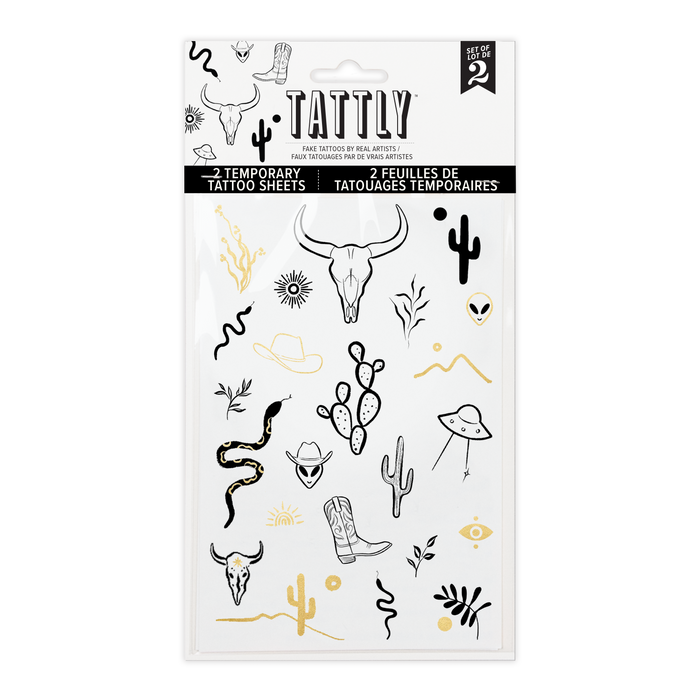 Wild West Tattoo Sheet