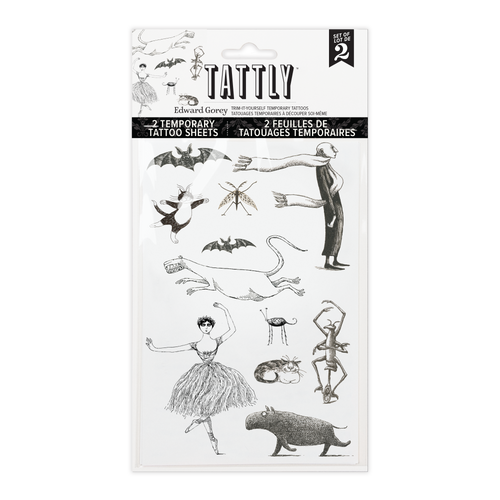 Gorey’s Creatures & Figures Tattoo Sheet