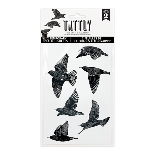 European Starlings Tattoo Sheet