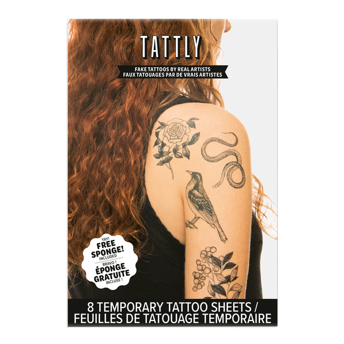Flora and Fauna Tattoo Set