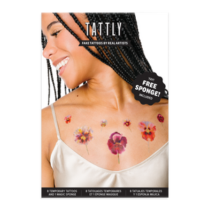 Wild Pansy Tattoo Set