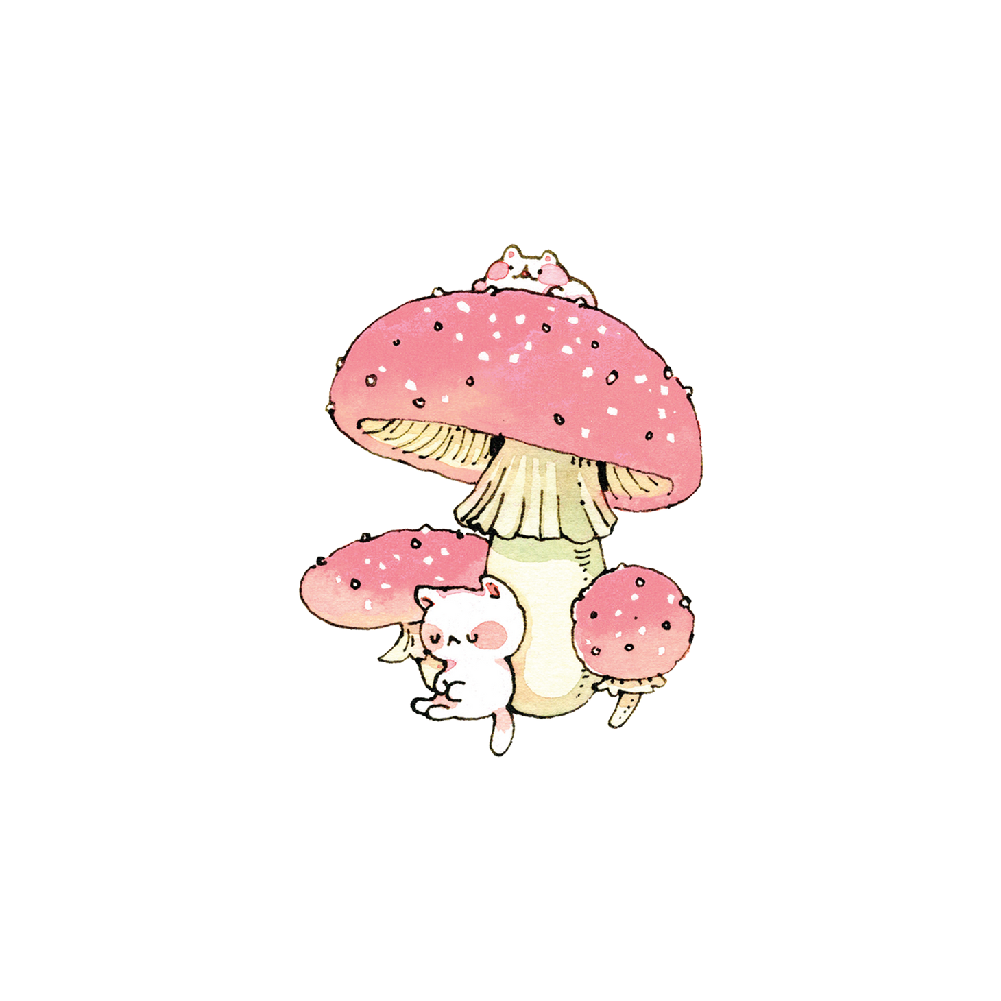 Shroom Kittens Tattoo