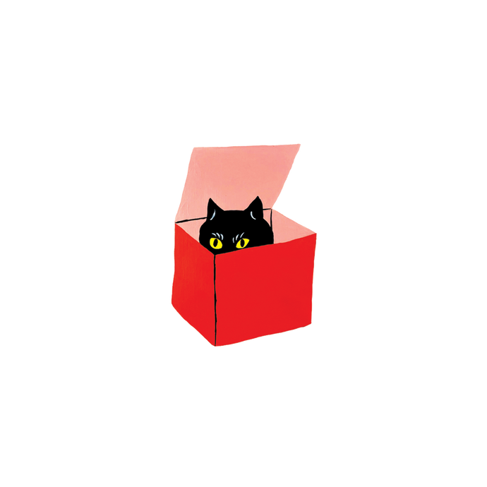 Cat in a Box Tattoo