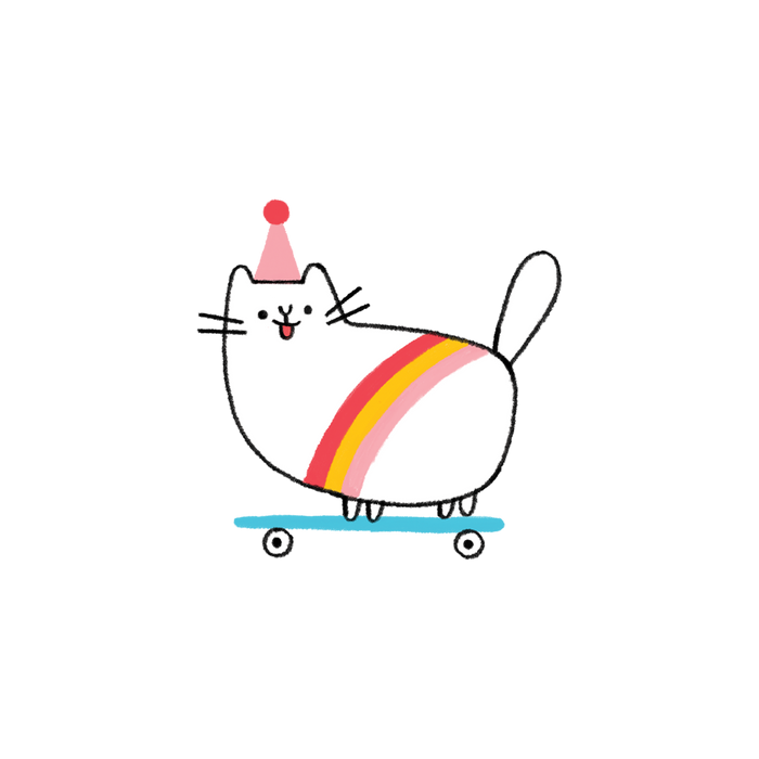Skateboard Kitty Tattoo
