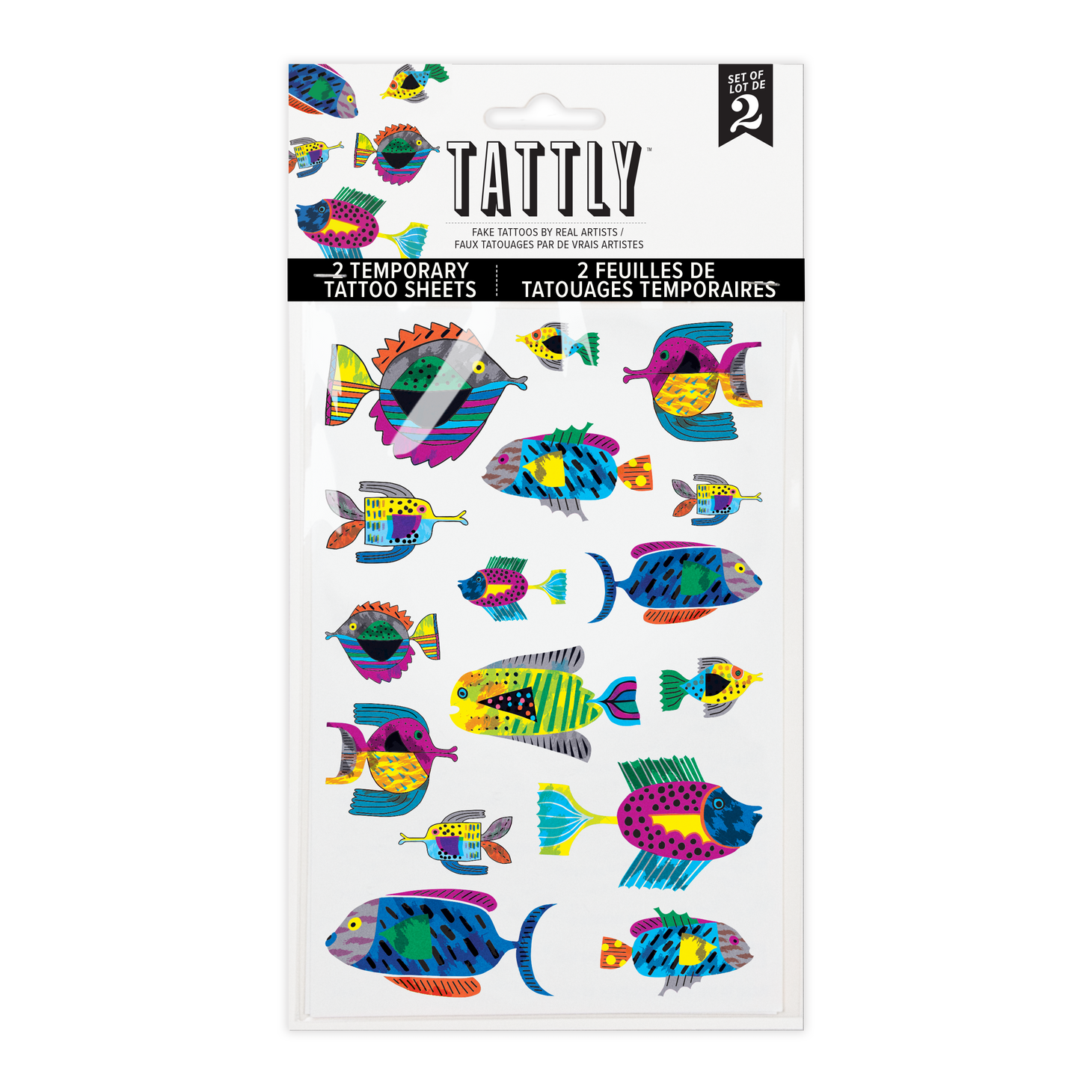 Fish Flurry Tattoo Sheet