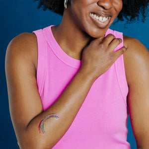 Glitter Rainbow Tattoo