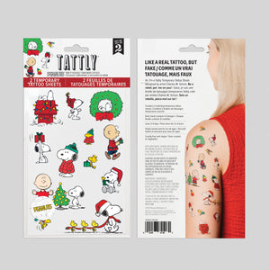 Peanuts Holiday Tattoo Sheet