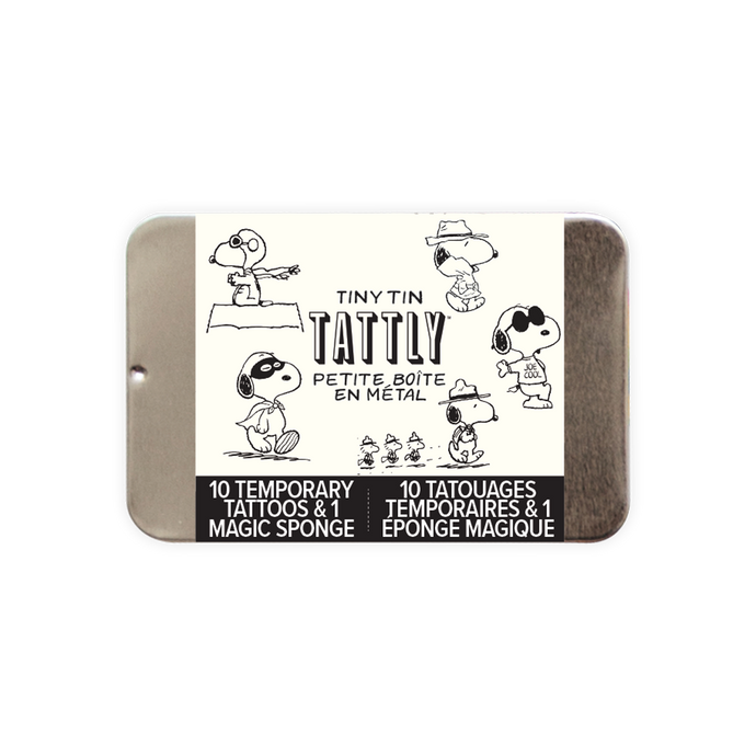 Many Faces of Snoopy Tiny Tattoo Tin