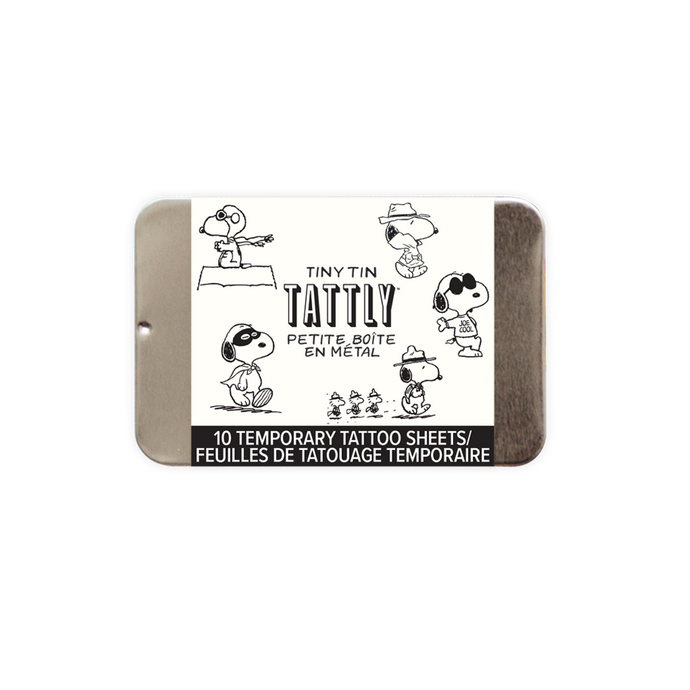 Many Faces of Snoopy Tiny Tattoo Tin