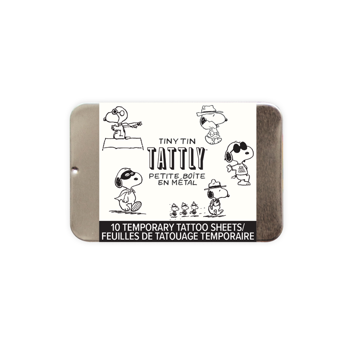 Many Faces of Snoopy Tiny Tattoo Tin