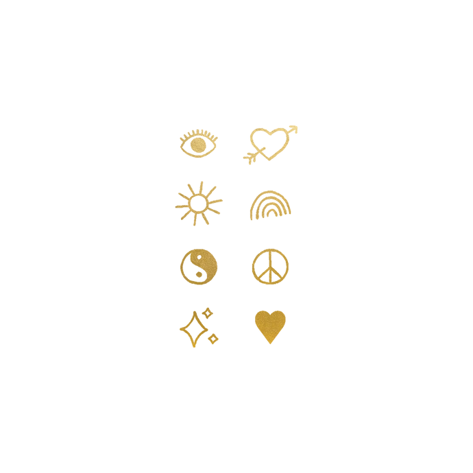 Gold Tattly Flash Tattoo