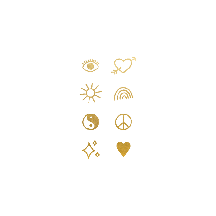 Gold Tattly Flash Tattoo