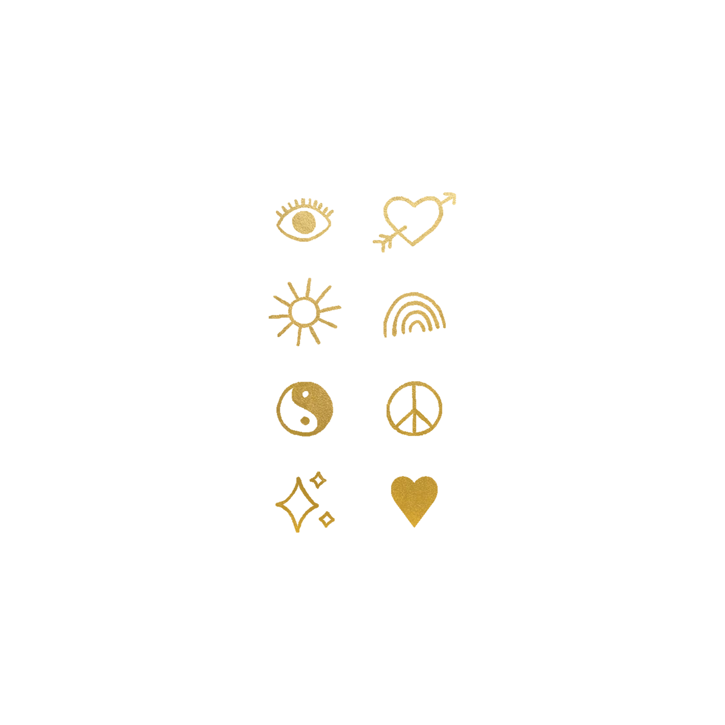 Gold Tattly Flash Tattoo