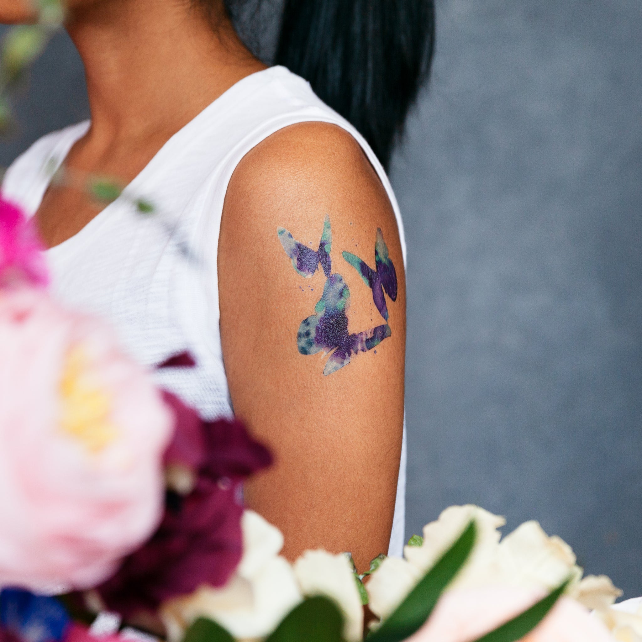 Aqua Butterflies by Stina Persson from Tattly Temporary Tattoos