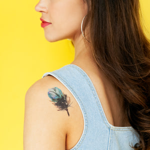 Blue Feather Tattoo