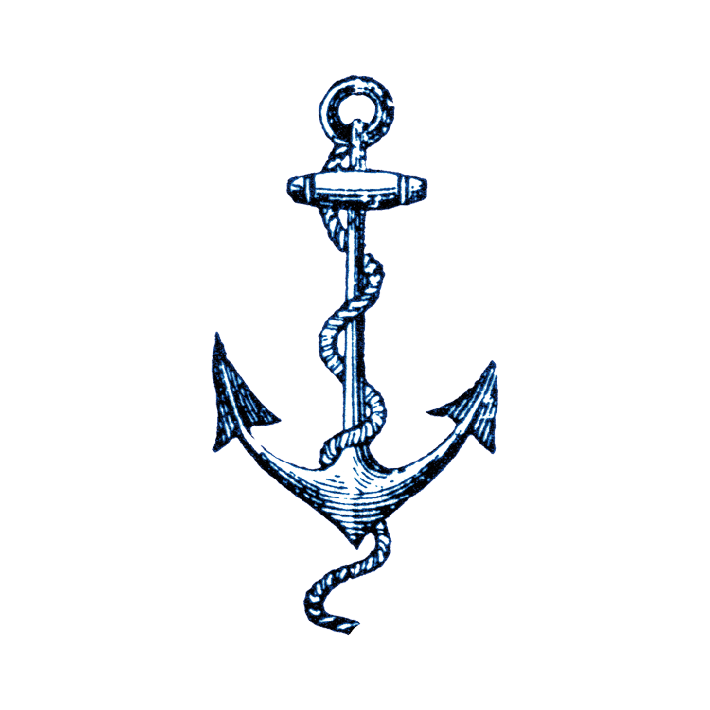 simple anchor tattoo template