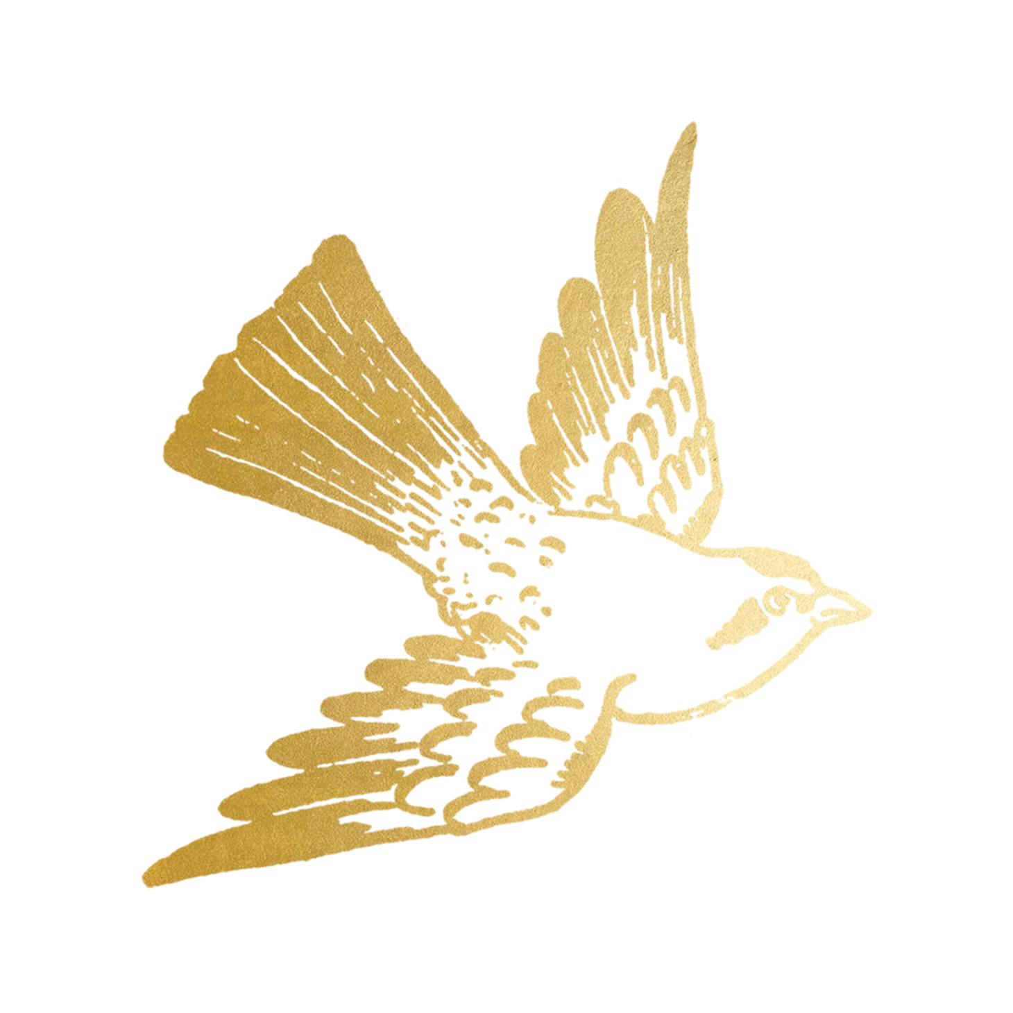 Cartolina Bird Gold Tattoo