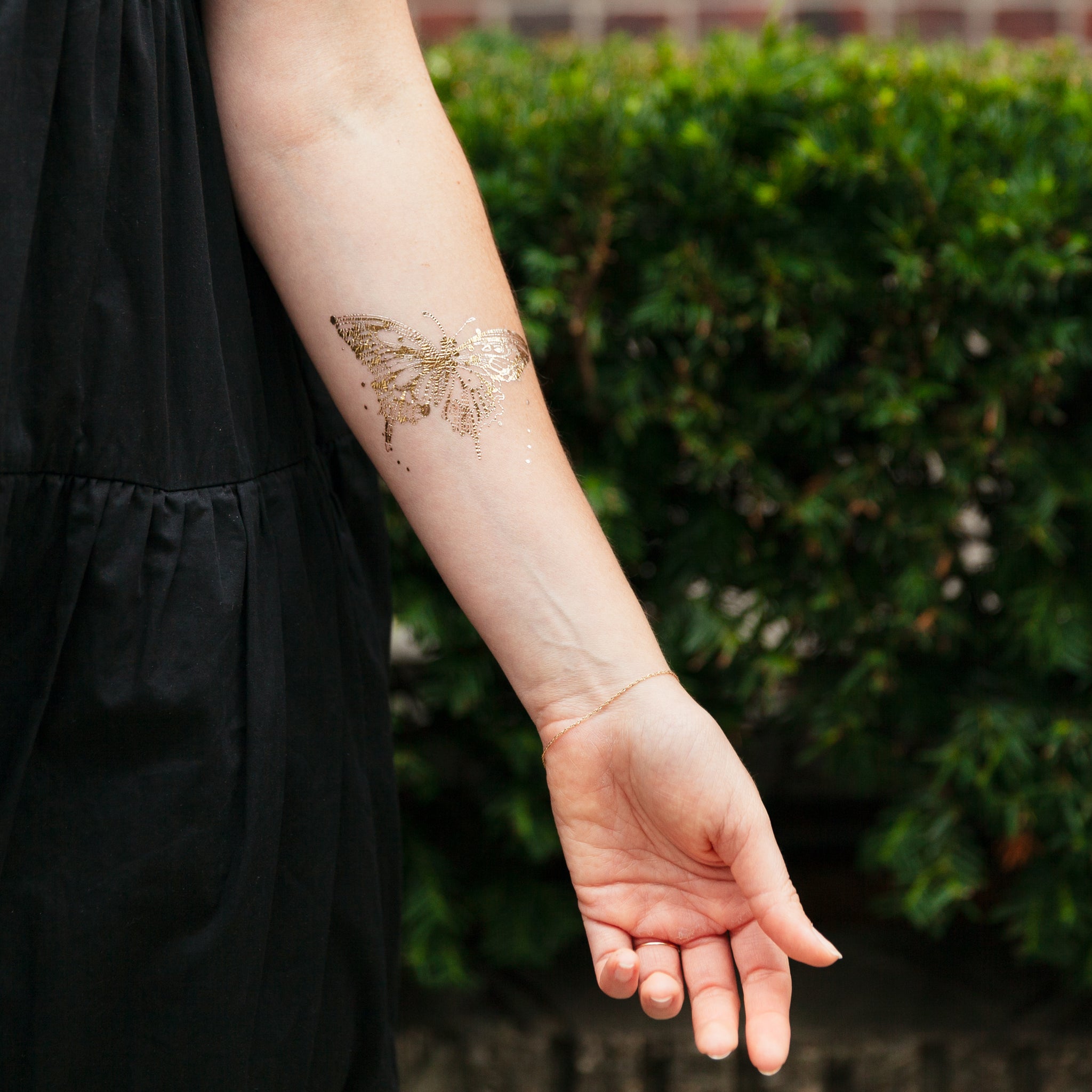 Dior Metallic Gold Temporary Tattoos for International Women Day