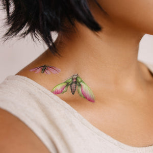 Floraflies Tattoo Sheet