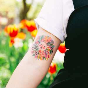 10 Sheets Black 3d Temporary Flower Tattoos For Women Men Waterproof Fake  Tattoo Stickers  Fruugo IN
