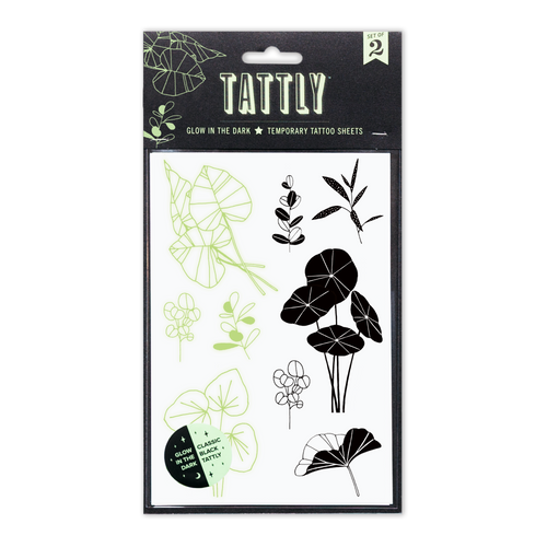 The Glowing Garden Tattoo Sheet (Glow-in-the-Dark)
