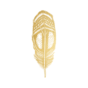 Quail Feather (Gold) by Jen Mussari from Tattly Temporary Tattoos