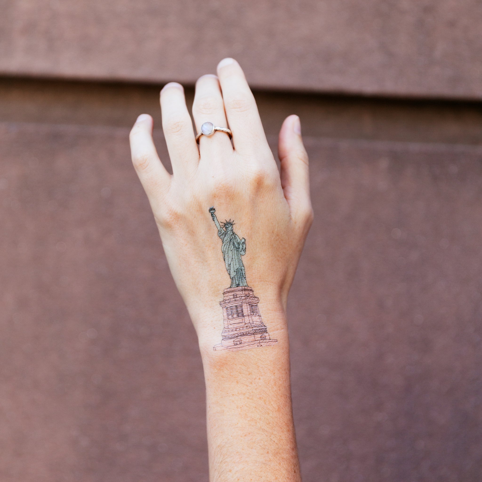 Statue Liberty Tattoo On Forearm Xavi Editorial Stock Photo - Stock Image |  Shutterstock