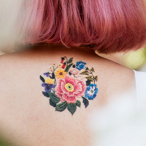 Stitched Bouquet Tattoo