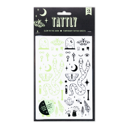 The Curiosities Tattoo Sheet (Glow-in-the-Dark)