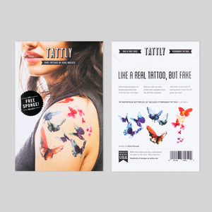 Watercolor Butterflies Tattoo Set